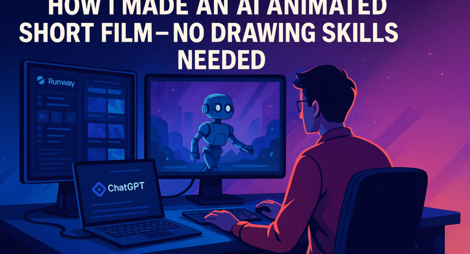 Storyboard created with AI for animated short film